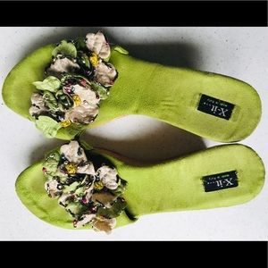 🌸X-it Italian Suede & Cork Slides